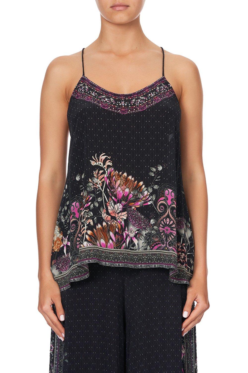 T BACK SHOESTRING TOP RESTLESS NIGHTS