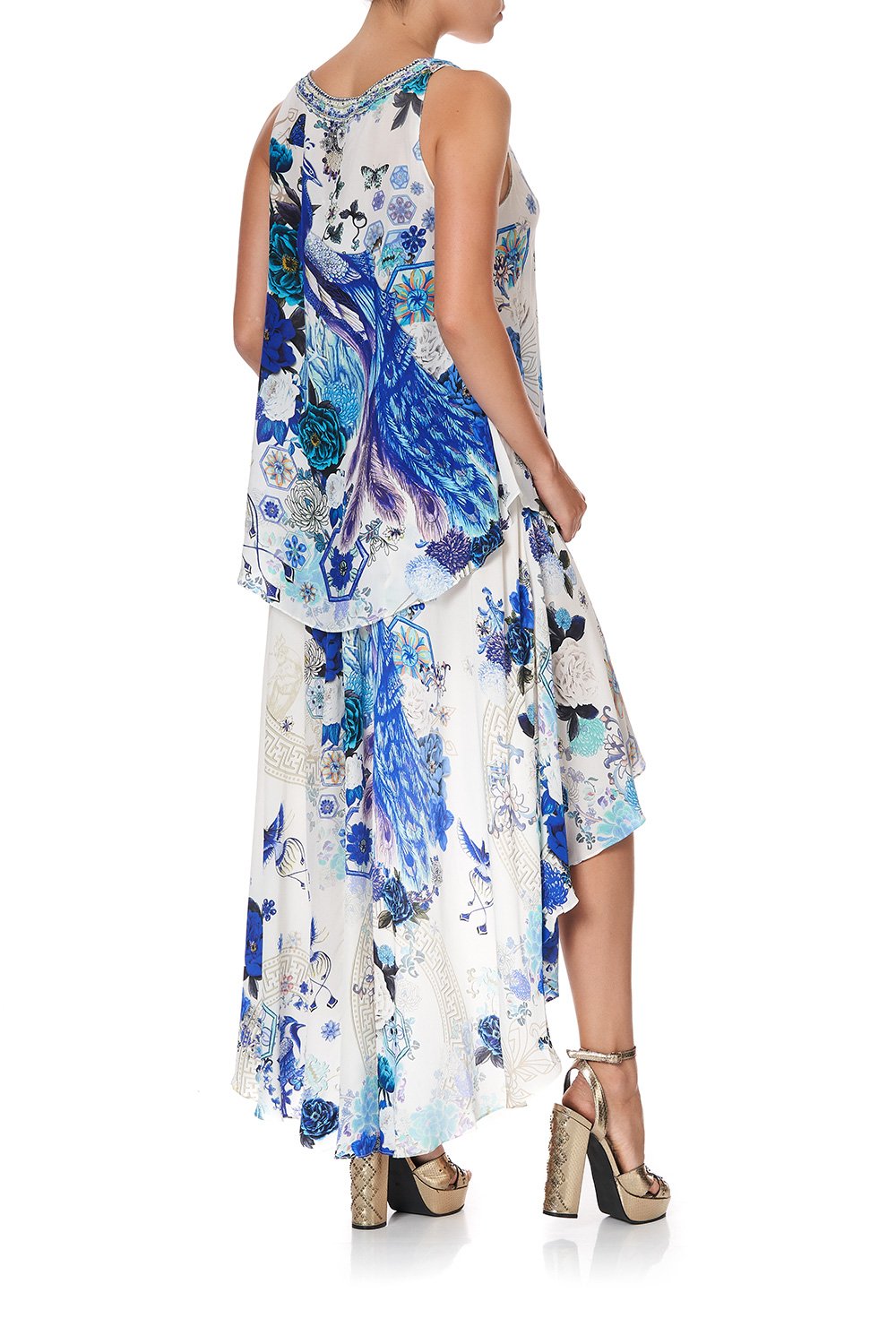 TANK TOP WITH STRAP BEAD DETAIL WHITE SIDE OF THE MOON