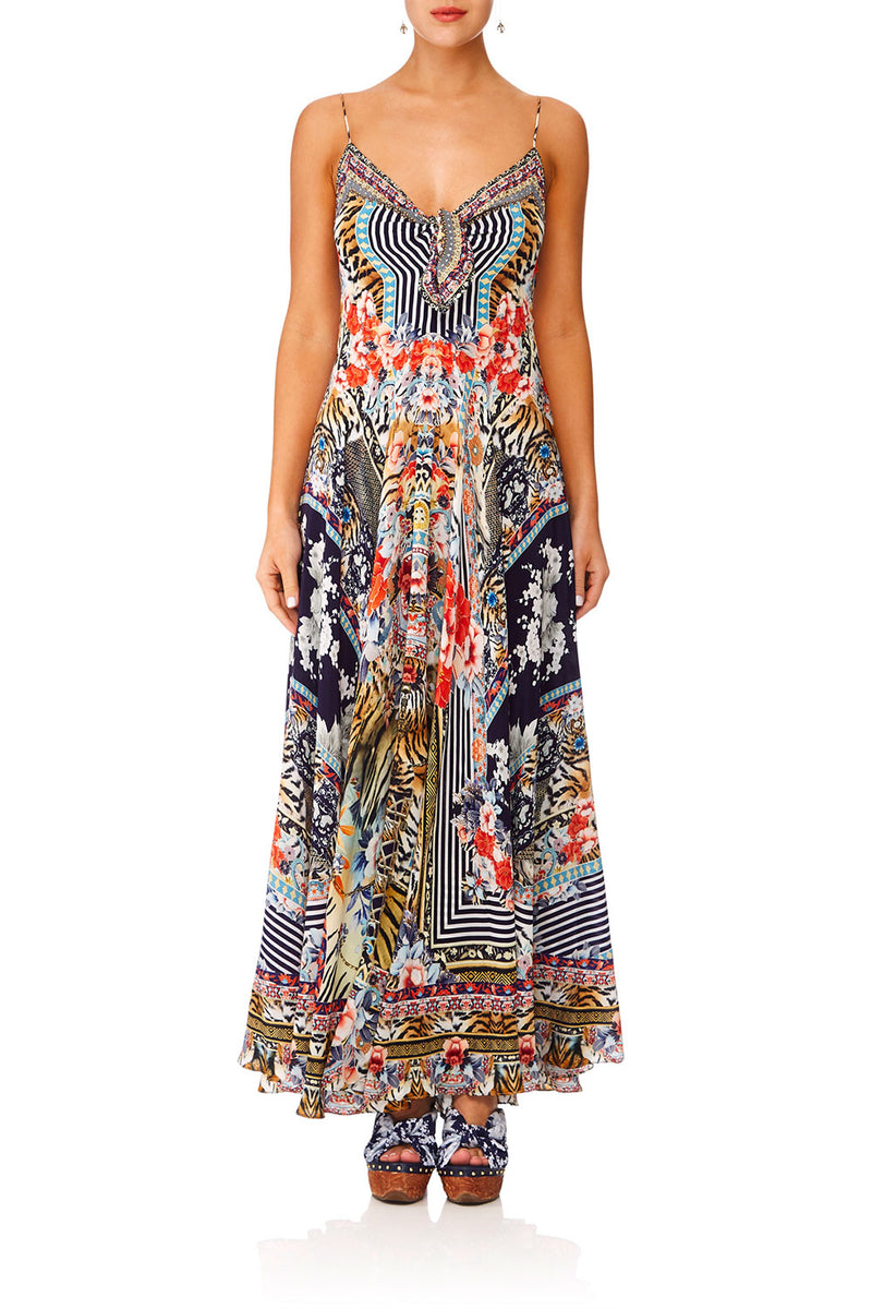 LONG DRESS WITH TIE FRONT THE LONELY WILD – CAMILLA