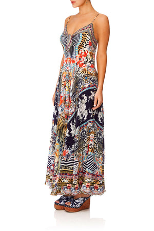 LONG DRESS WITH TIE FRONT THE LONELY WILD – CAMILLA