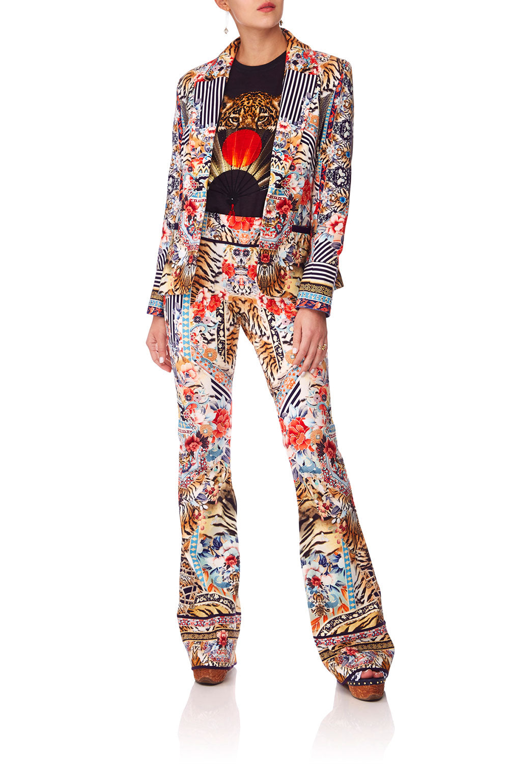 CAMILLA THE LONELY WILD PONTE FITTED JACKET