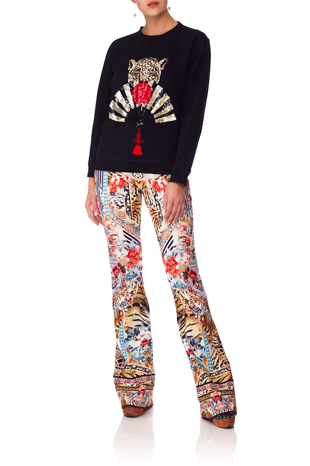 CAMILLA THE LONELY WILD FLARED PONTE TROUSER