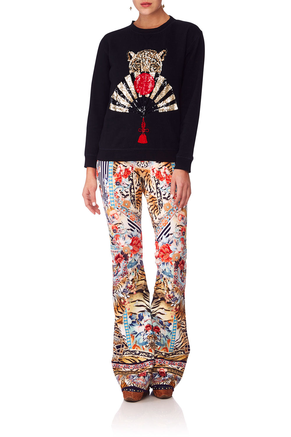 CAMILLA THE LONELY WILD FLARED PONTE TROUSER