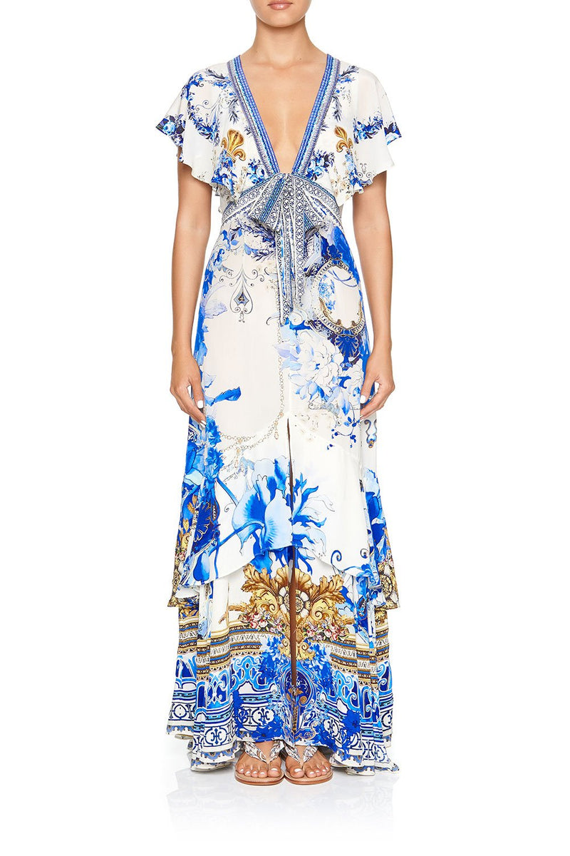 TIE FRONT MAXI WITH CF SPLIT LA BELLE