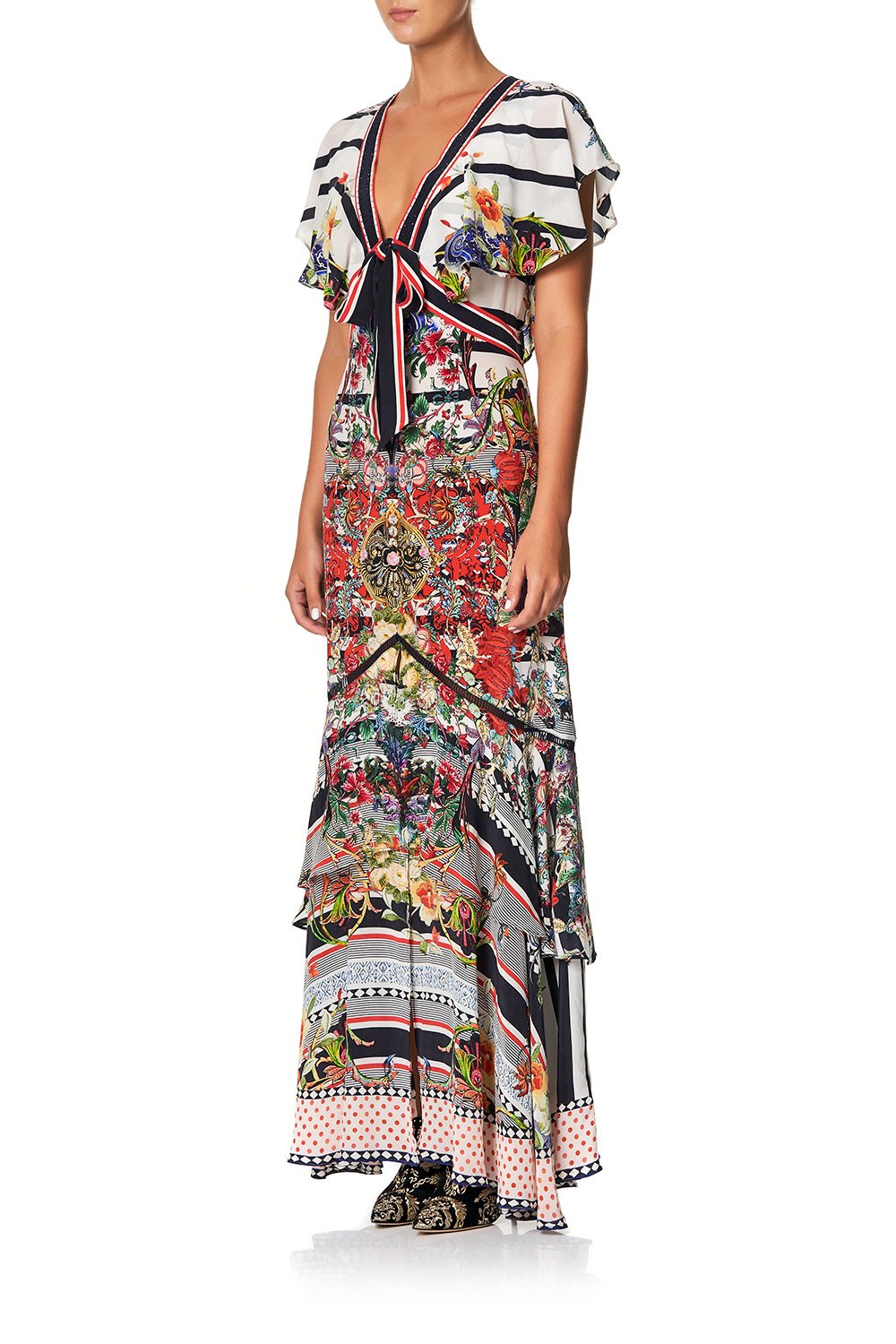 TIE FRONT MAXI WITH SPLIT JOIE DE VIVRE