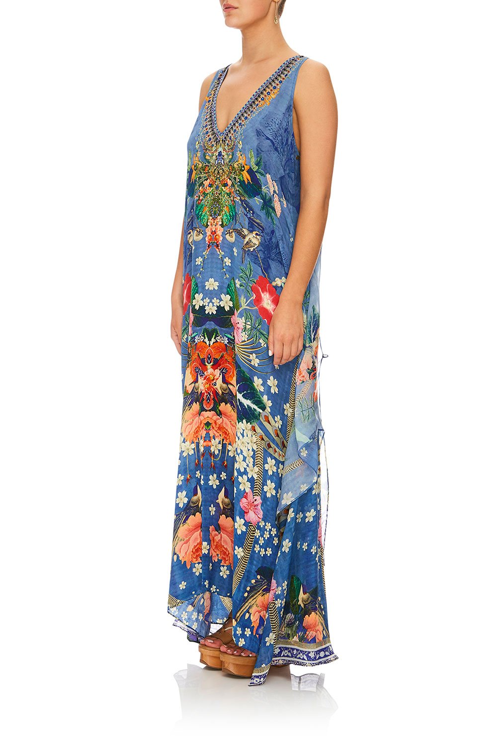 CAMILLA FARAWAY FLORALS TIE FRONT MULTI WEAR DRESS