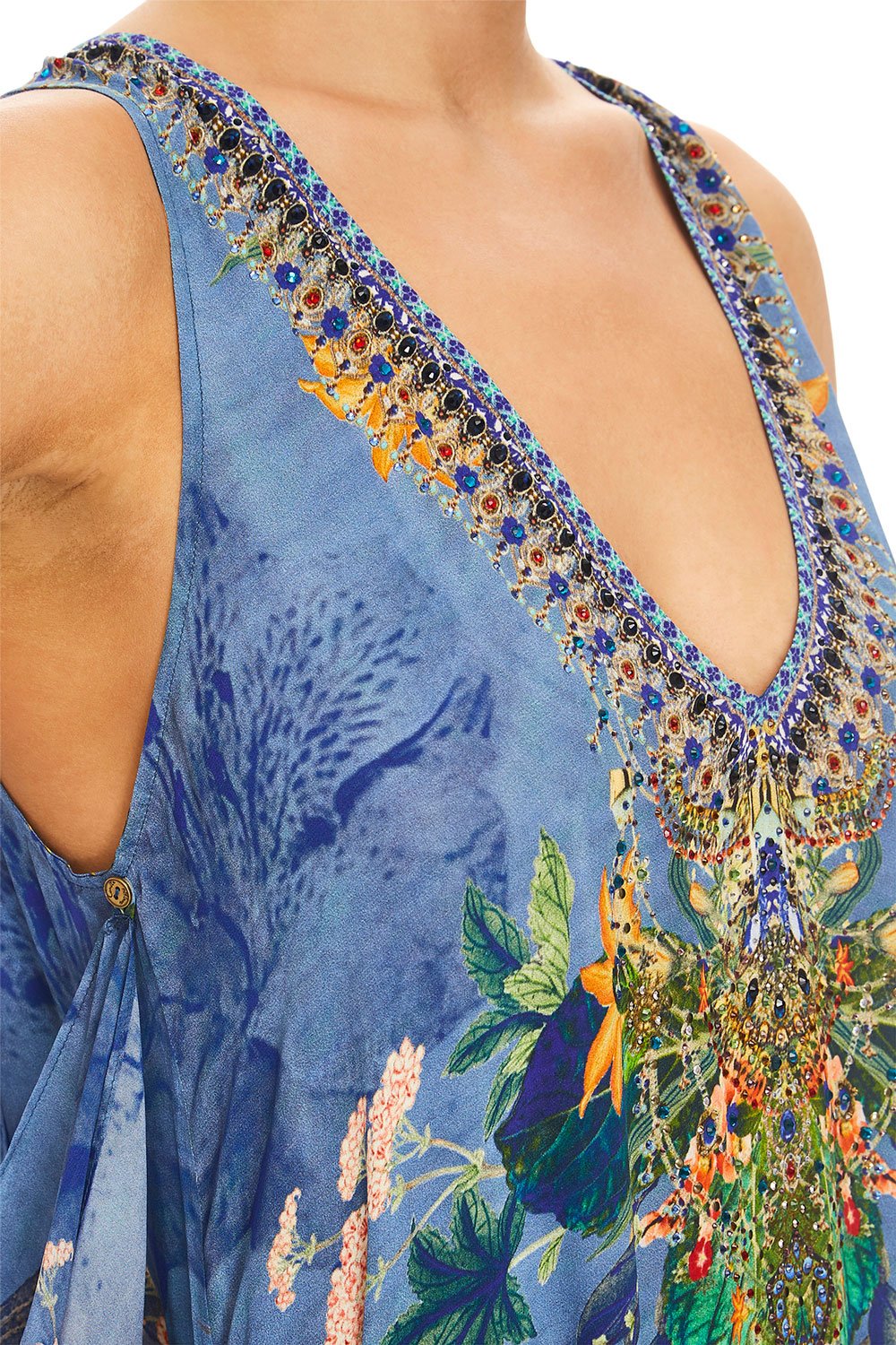CAMILLA FARAWAY FLORALS TIE FRONT MULTI WEAR DRESS