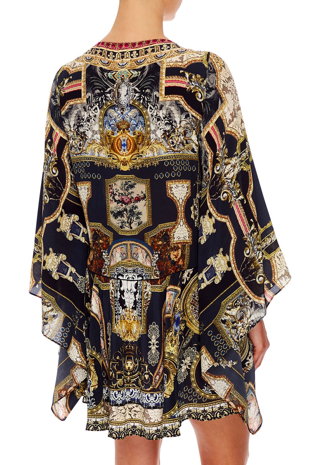 CAMILLA U-RING DRESS WITH KIMONO SLEEVE MIDNIGHT MEETING