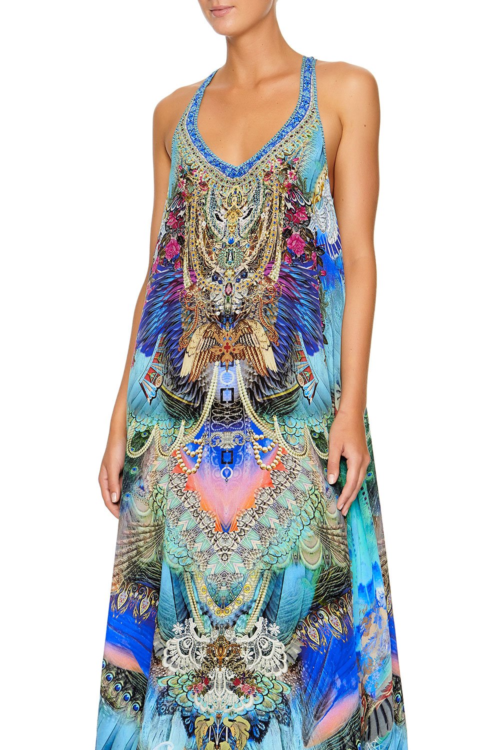 CAMILLA V NECK RACER BACK DRESS FREEDOM FLIGHT