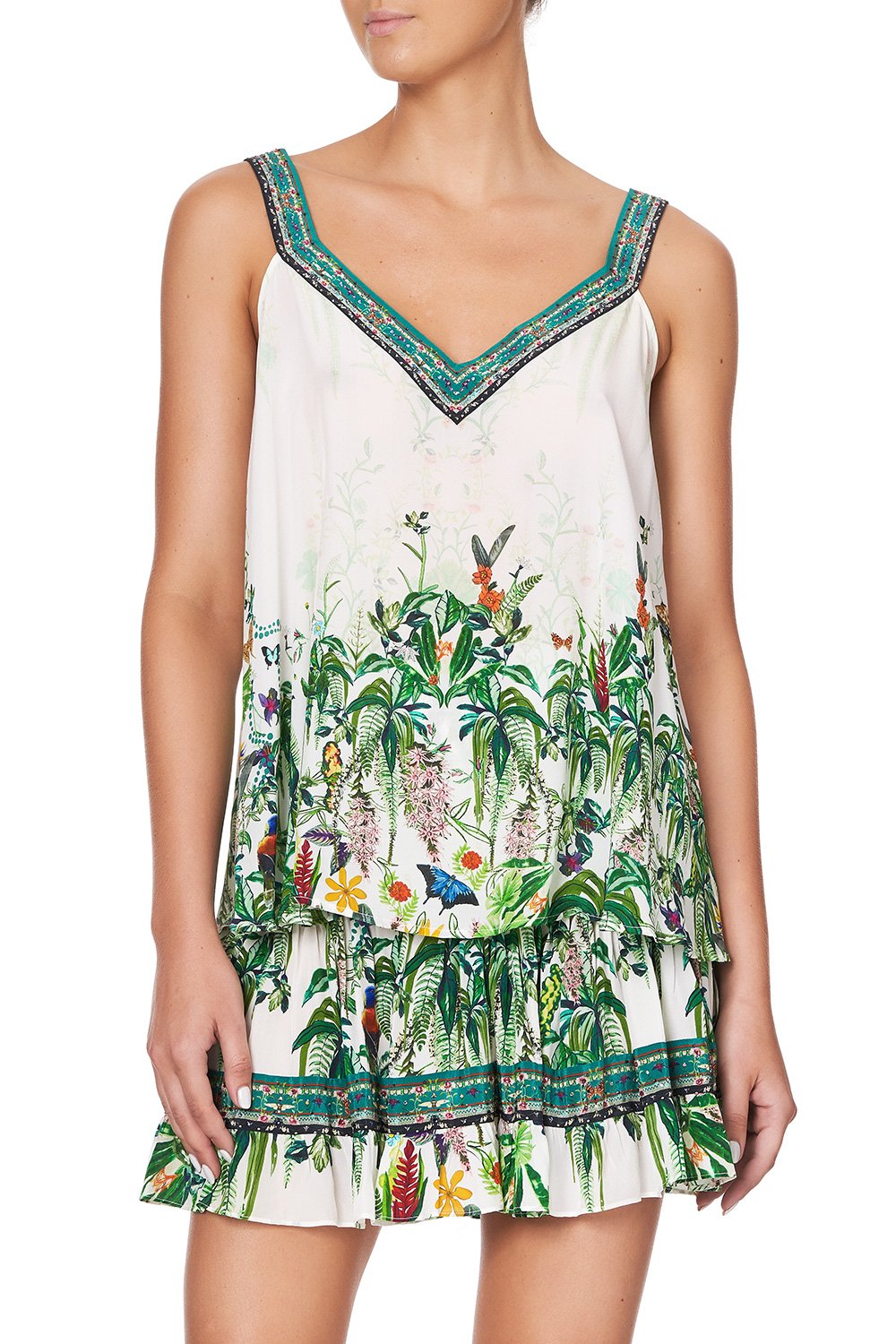 V-NECK STRAP TOP DAINTREE DARLING