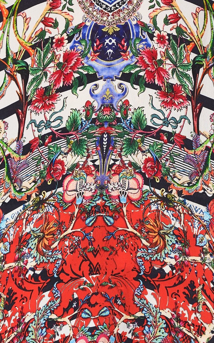 CAMILLA V NECK TOP WITH SPLIT BACK JOIE DE VIVRE