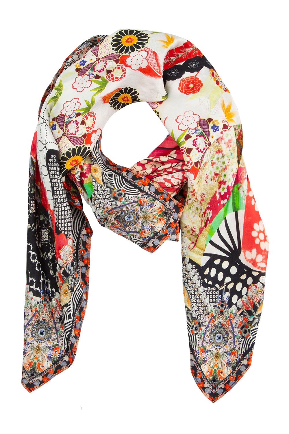 CAMILLA LARGE SQUARE SCARF VINTAGE VIXEN