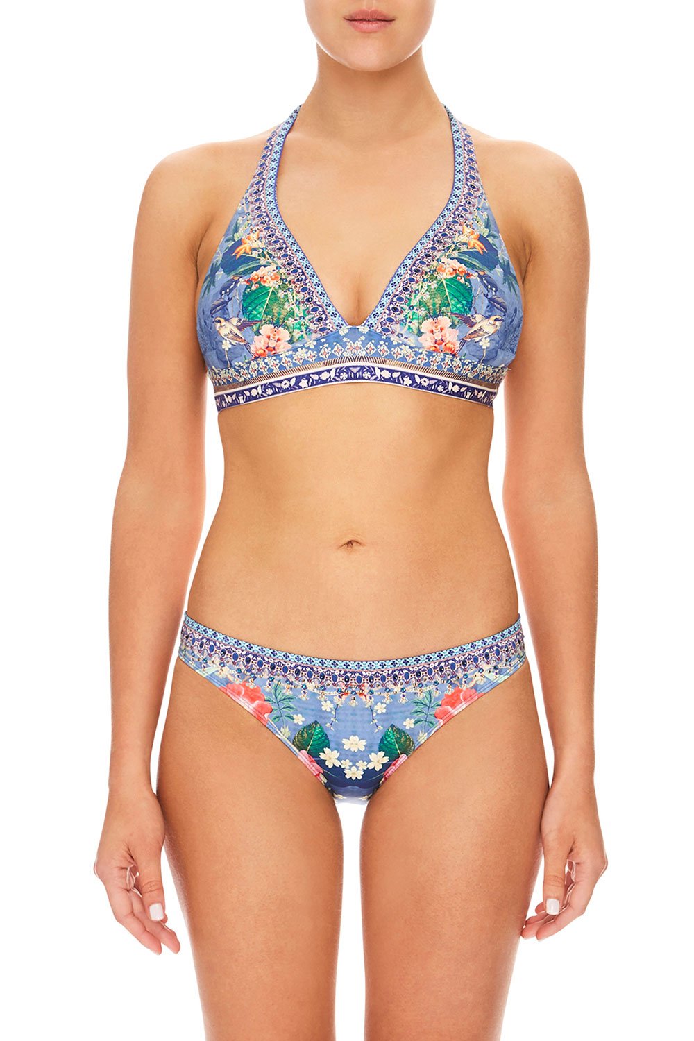 CAMILLA FARAWAY FLORALS WIDE BAND HALTER