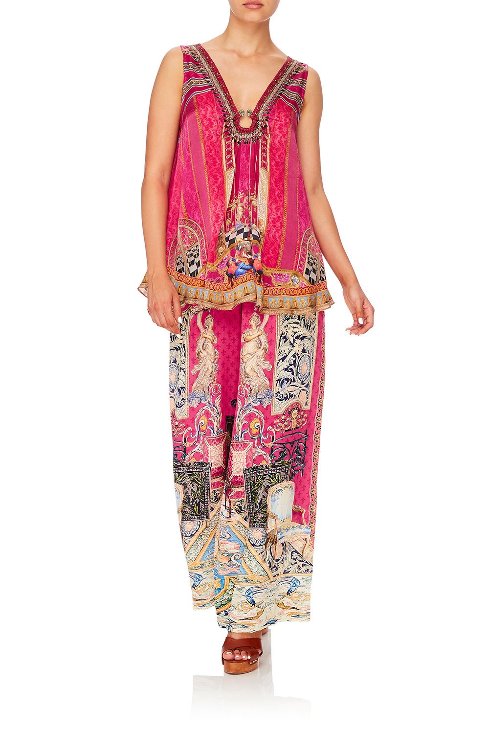 CAMILLA WIDE STRAP U-RING TOP LOUNGE HOUR