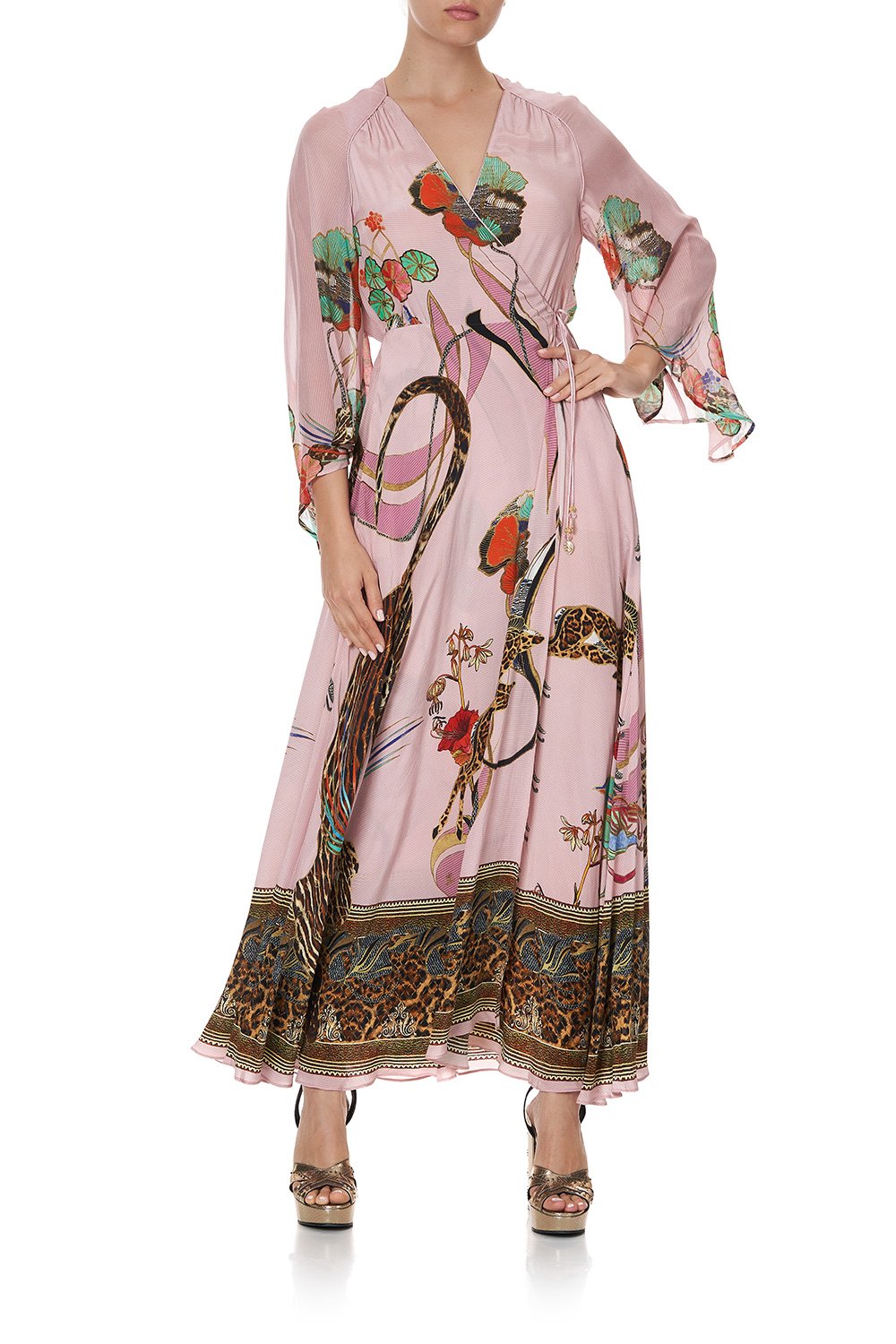 WRAP DRESS WITH NECK TIE ZIBA ZIBA