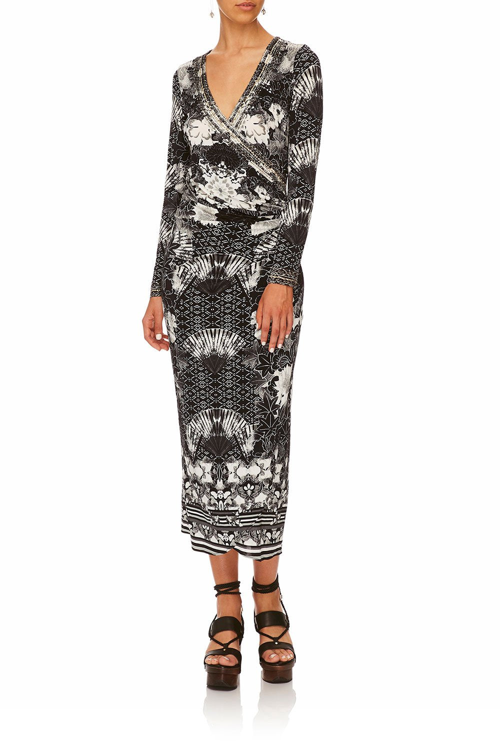 CAMILLA WILD MOONCHILD WRAP DRESS W TIE