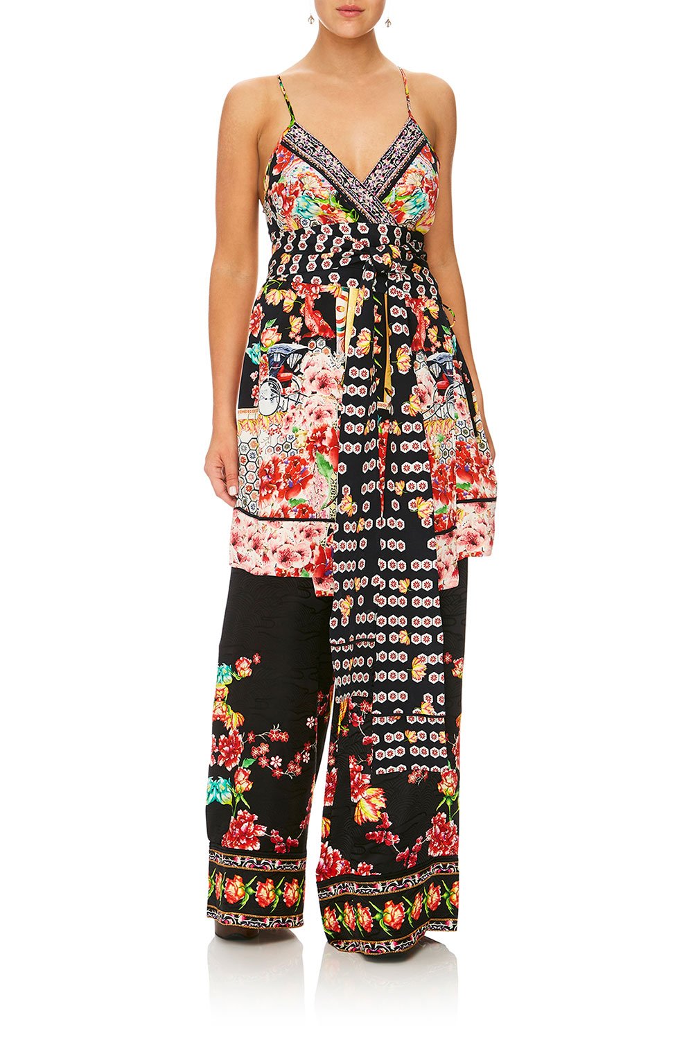 CAMILLA PAINTED LAND WRAP TUNIC TOP