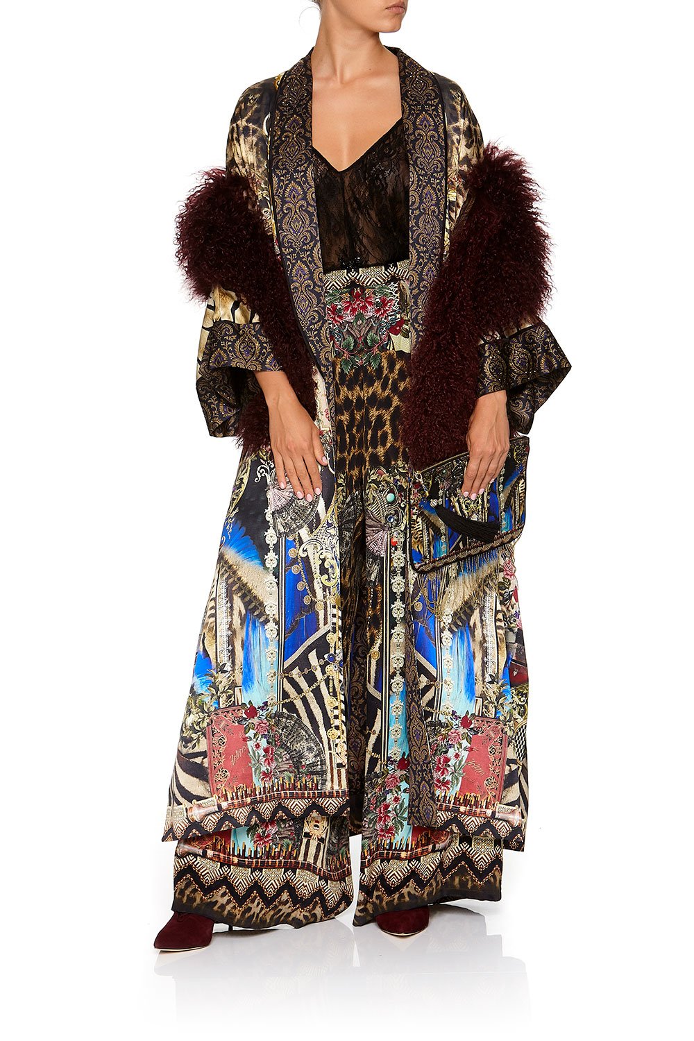 CAMILLA ZIP TOP CLUTCH STRONGER TOGETHER