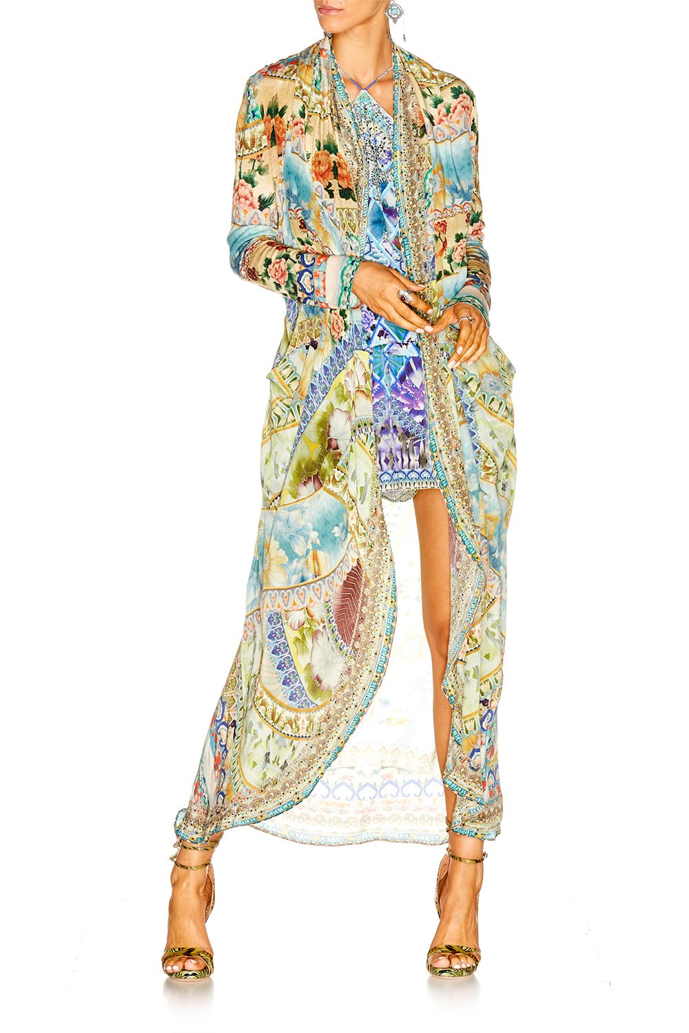 SIGN OF PEACE LONG CASUAL JACKET W POCKETS