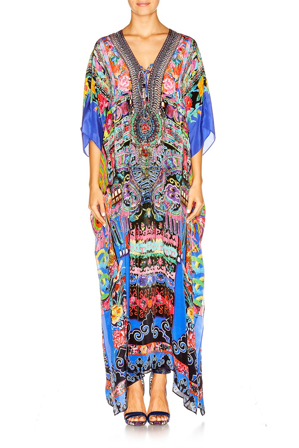 PRETTY PRECESSION LONG LACE UP KAFTAN