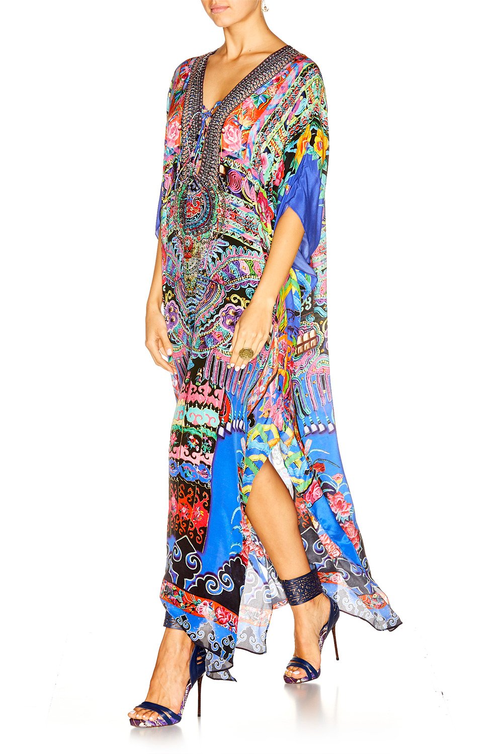 PRETTY PRECESSION LONG LACE UP KAFTAN