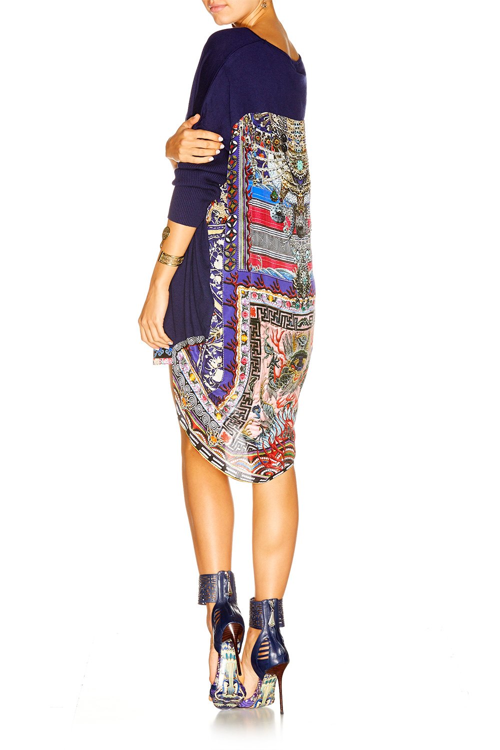 STITCH OF TIME LONG SLEEVE JUMPER W PRINT BACK