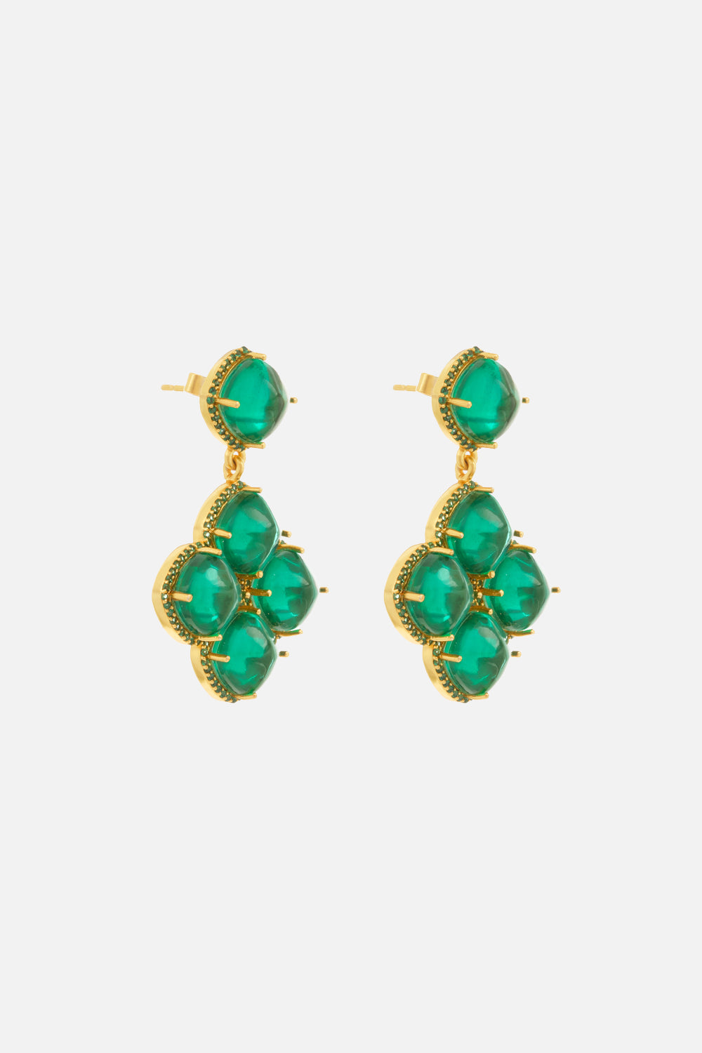 CECILIA EMERALD EARRINGS MULTI