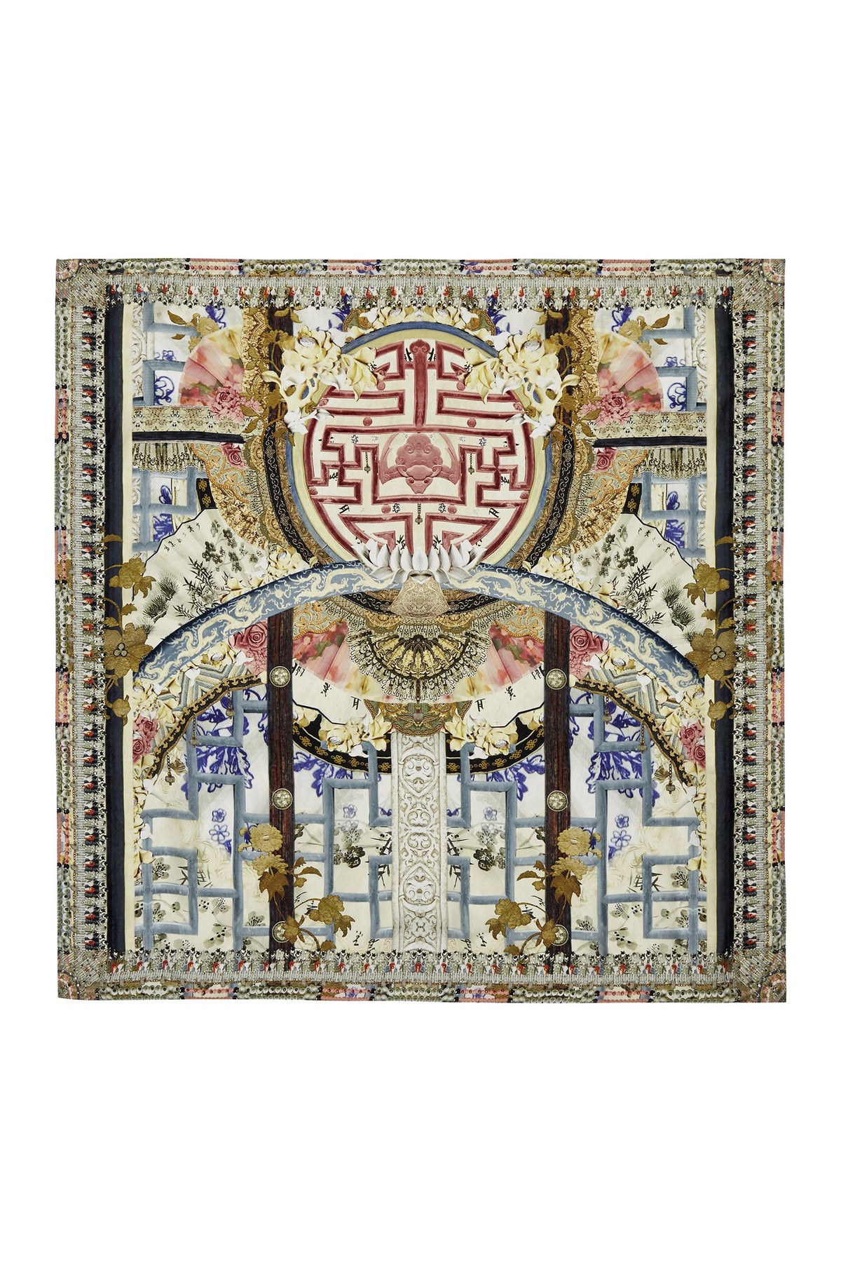 ECHOES OF ERHU LARGE SQUARE SCARF