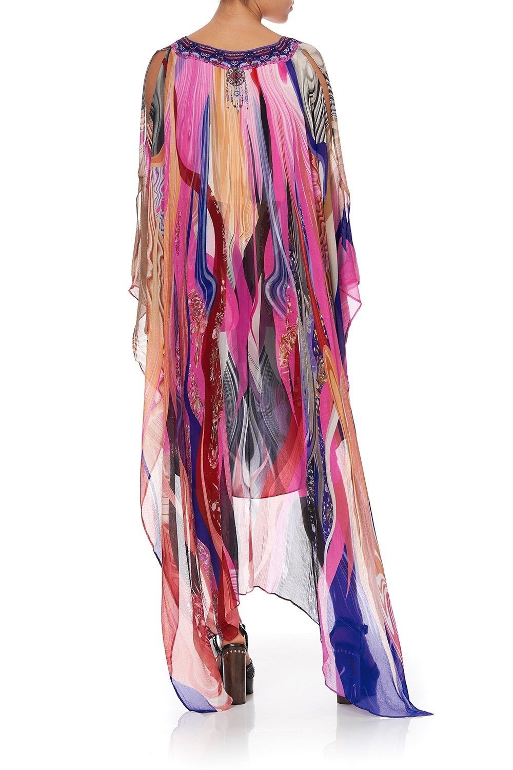 LONG SHEER OVERLAY DRESS FOLK RIVER