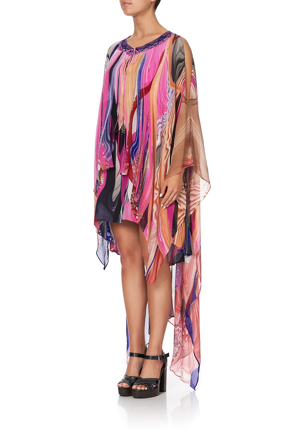 LONG SHEER OVERLAY DRESS FOLK RIVER