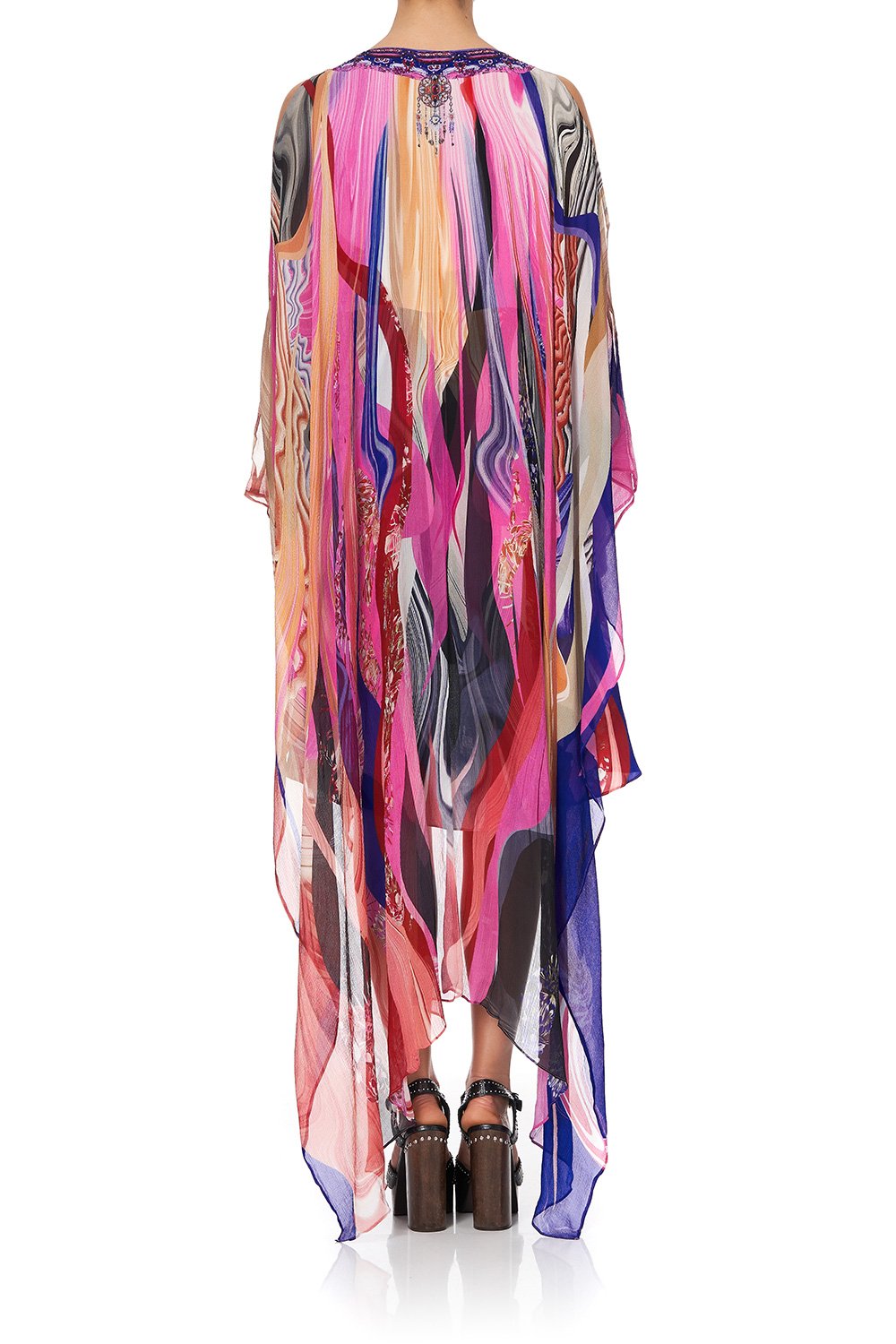 LONG SHEER OVERLAY DRESS FOLK RIVER