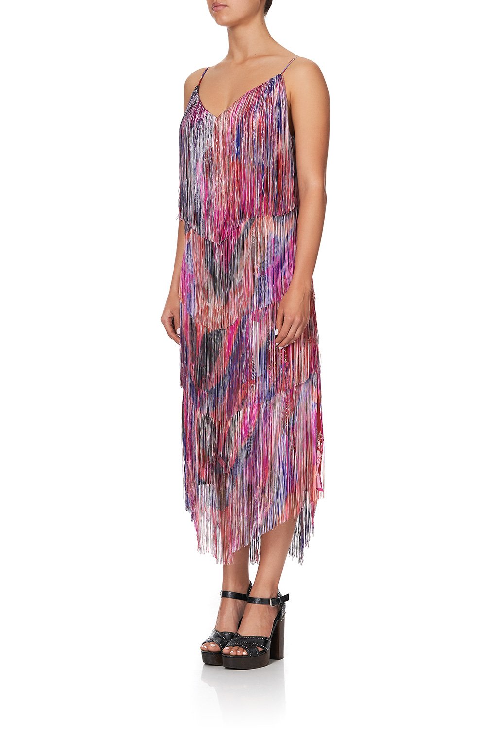 MIDI FRINGE DRESS FOLK RIVER