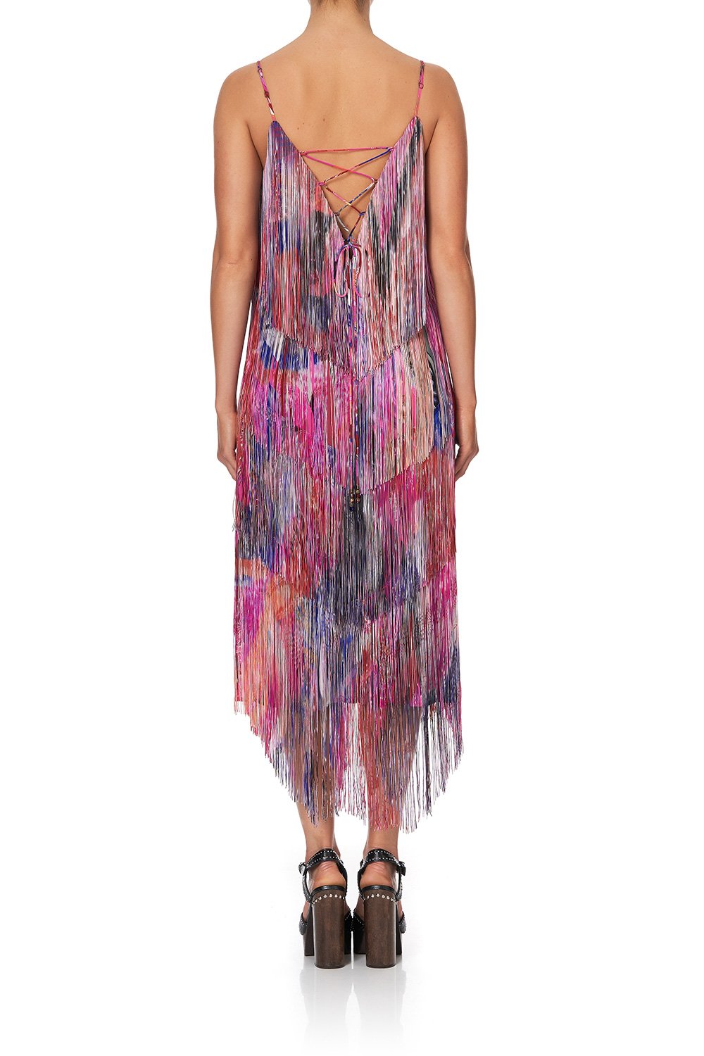 MIDI FRINGE DRESS FOLK RIVER