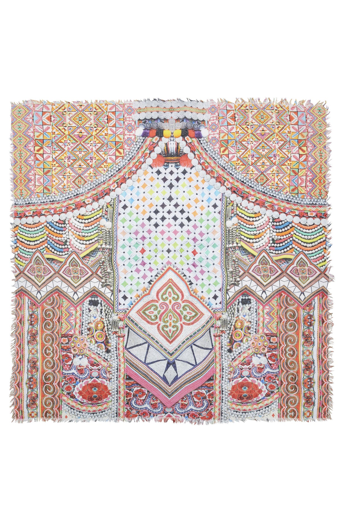 GIRLS CLUB SHEER SCARF W/ RAW REDGE