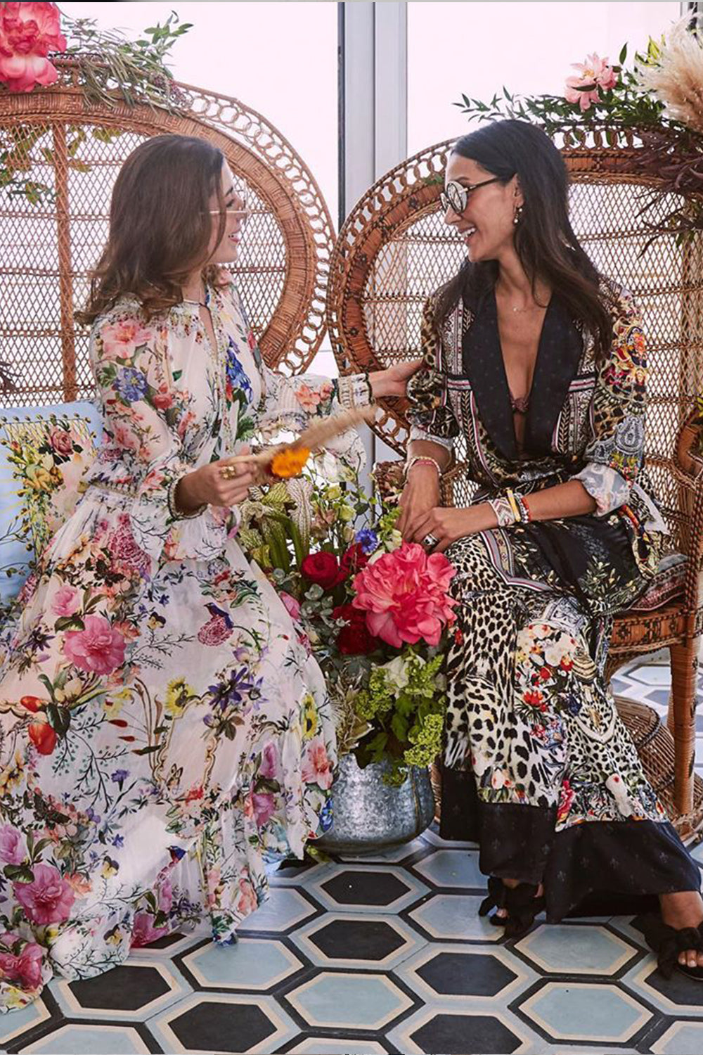 BLOUSON SLEEVE WRAP DRESS BOHEME