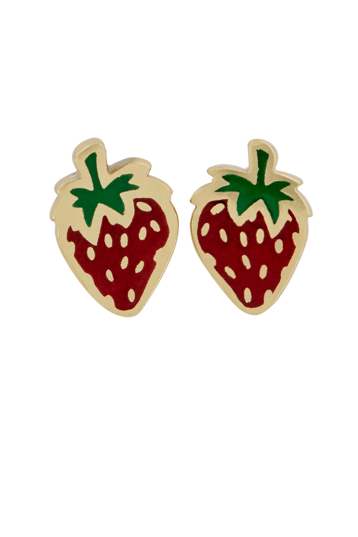 GOLD BRASS STRAWBERRY STUD