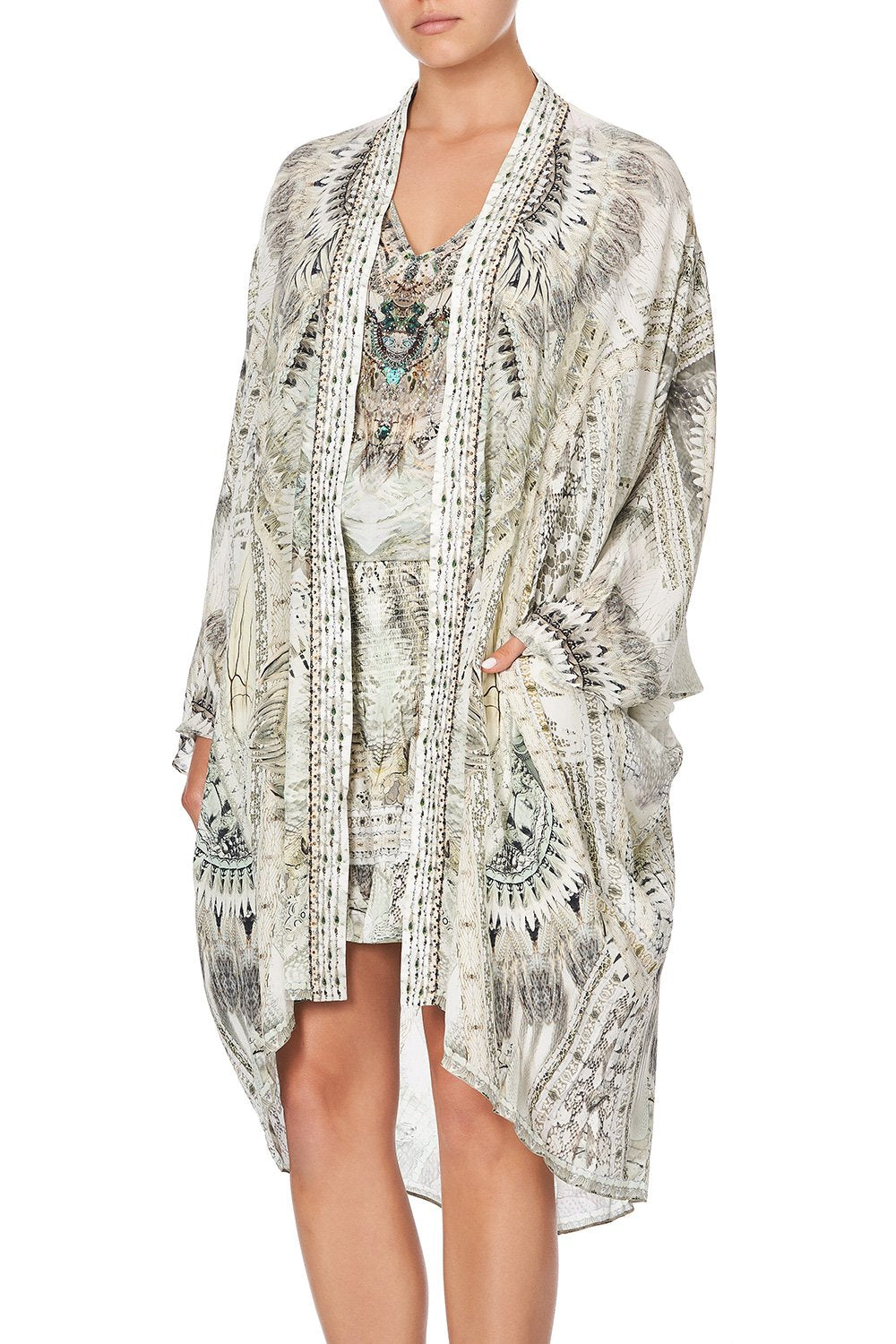 HIGH LOW HEM CASUAL JACKET DAINTREE DREAMING