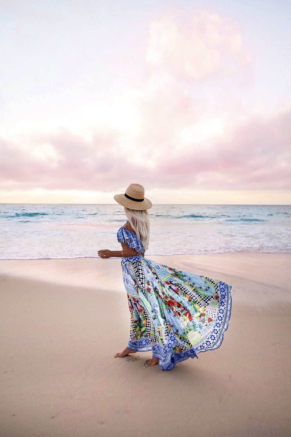 MASKING MADNESS PLEATED FULL HEM SKIRT