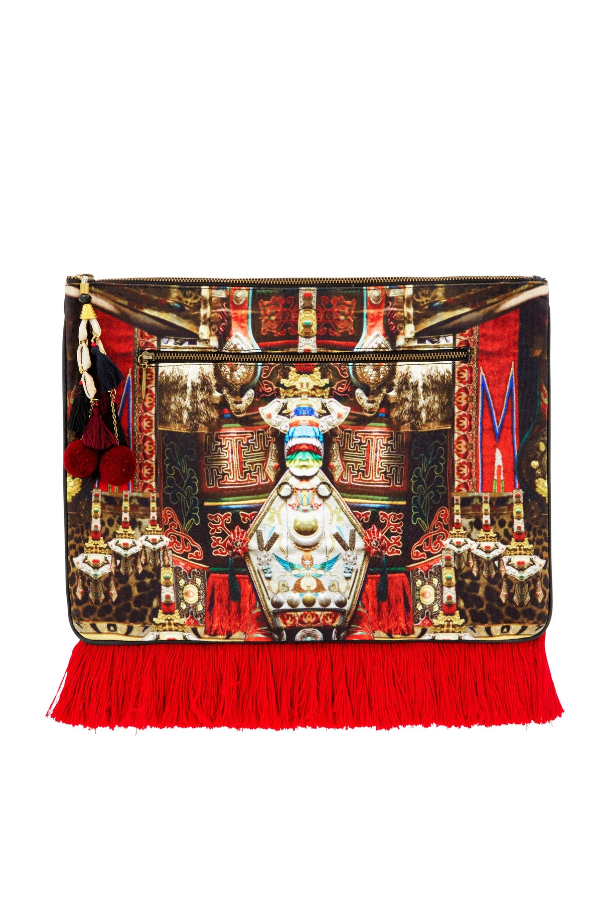 IN A DALAI DAZE LARGE CANVAS CLUTCH