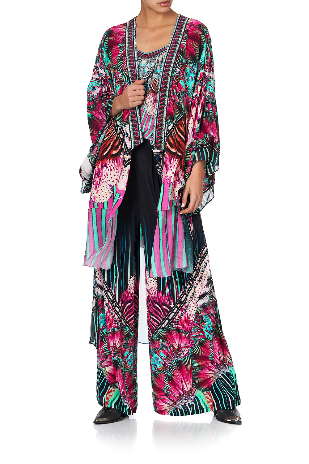 KIMONO WITH LONG UNDERLAYER ONE TRIBE