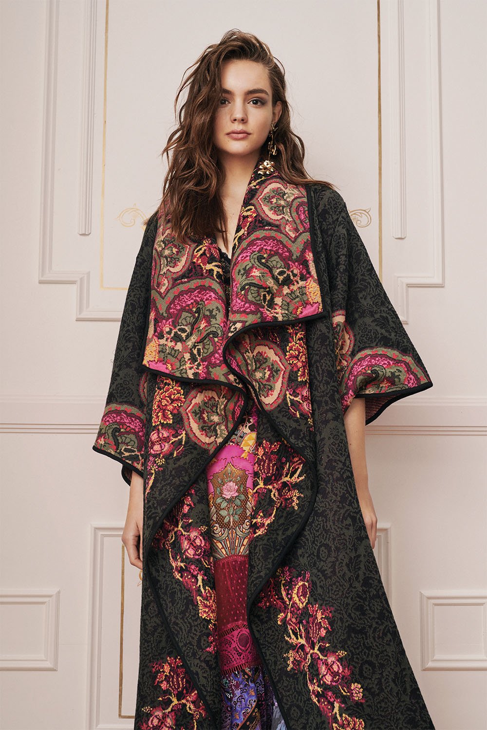 PLACEMENT JACQUARD COAT DAUGHTER'S DESTINY