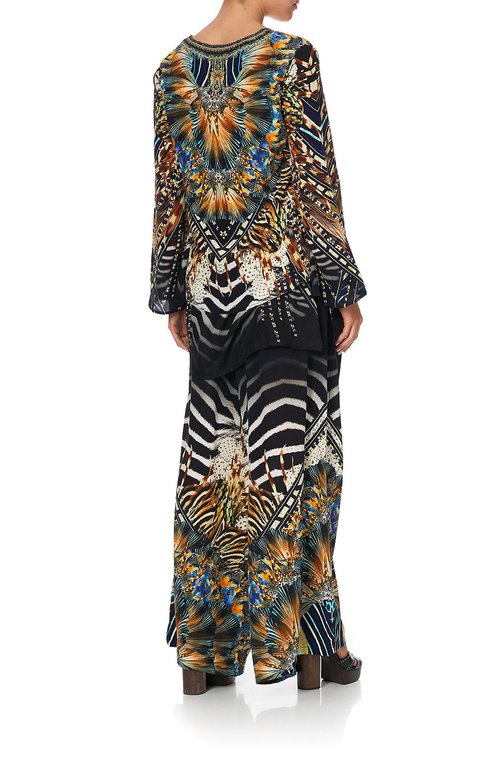 BLOUSE WITH SIDE SPLIT UNDERLAY LOST PARADISE