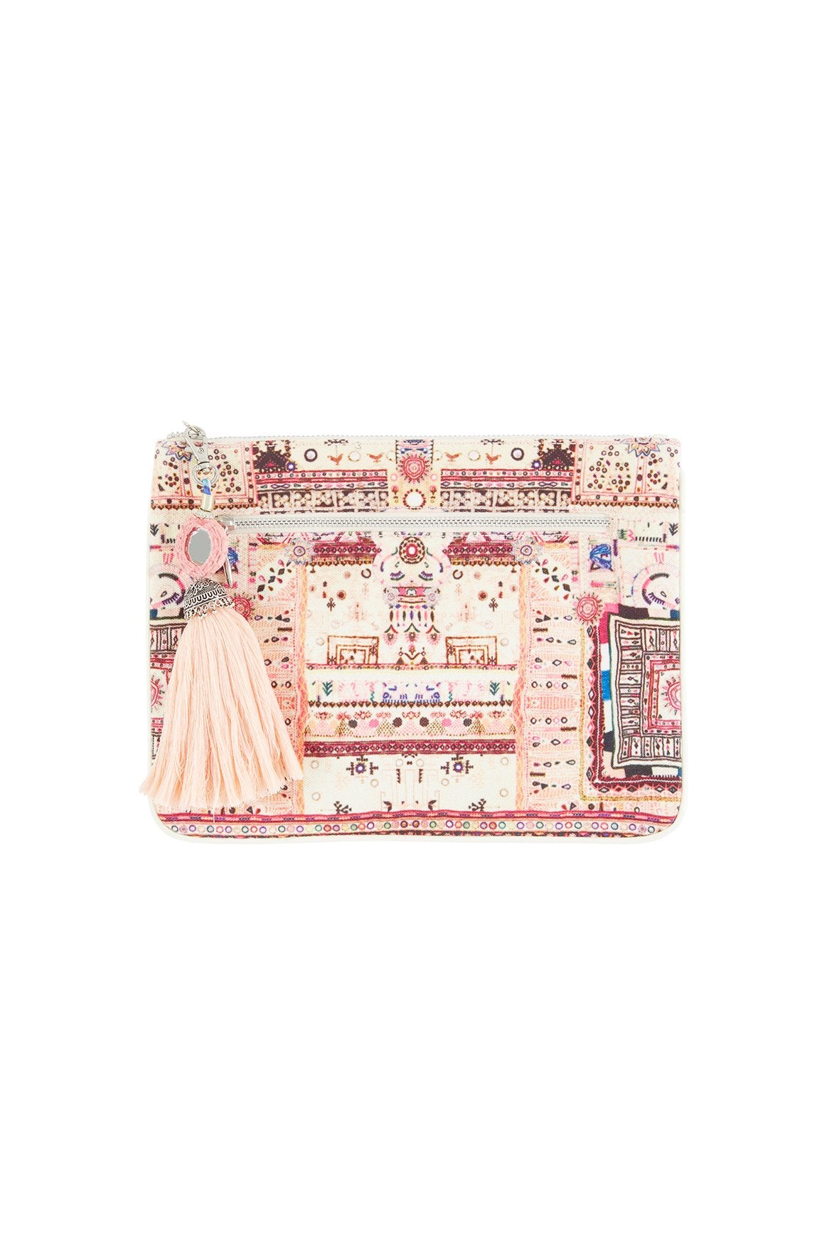 ON THE ROAD SMALL CANVAS CLUTCH