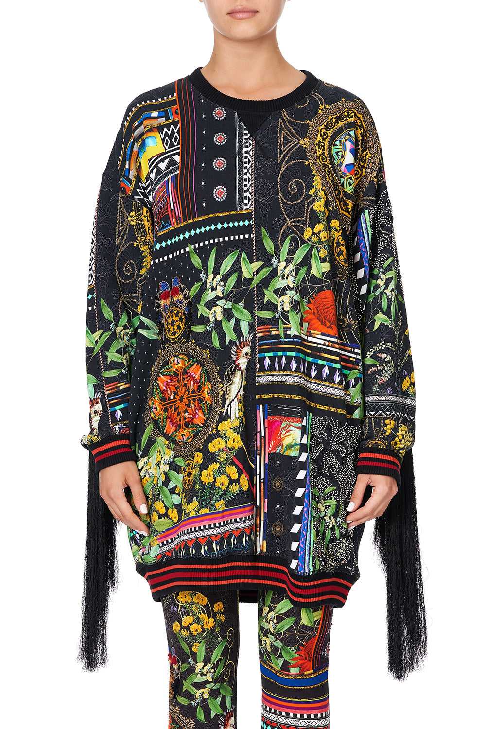 OVERSIZED SWEATER WITH TASSELS BLACKHEATH BETTY