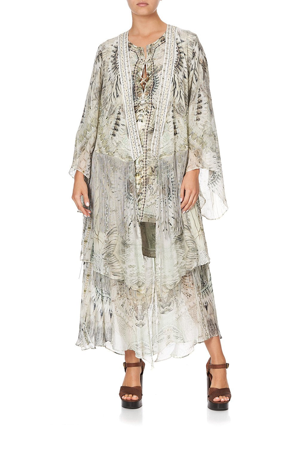 ROBE WITH DOUBLE LAYERED HEM DAINTREE DREAMING
