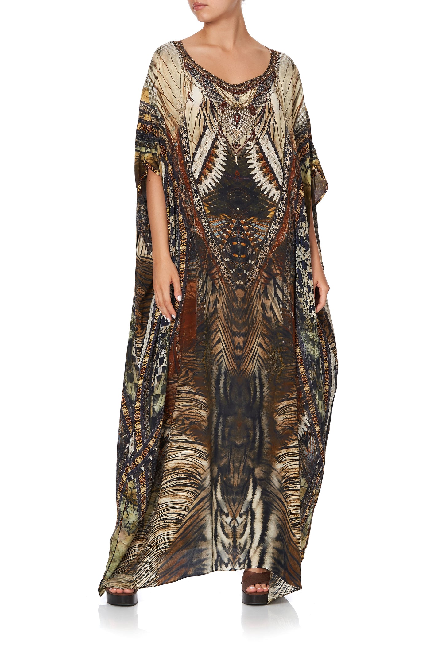 ROUND NECK KAFTAN KAKADU BOO