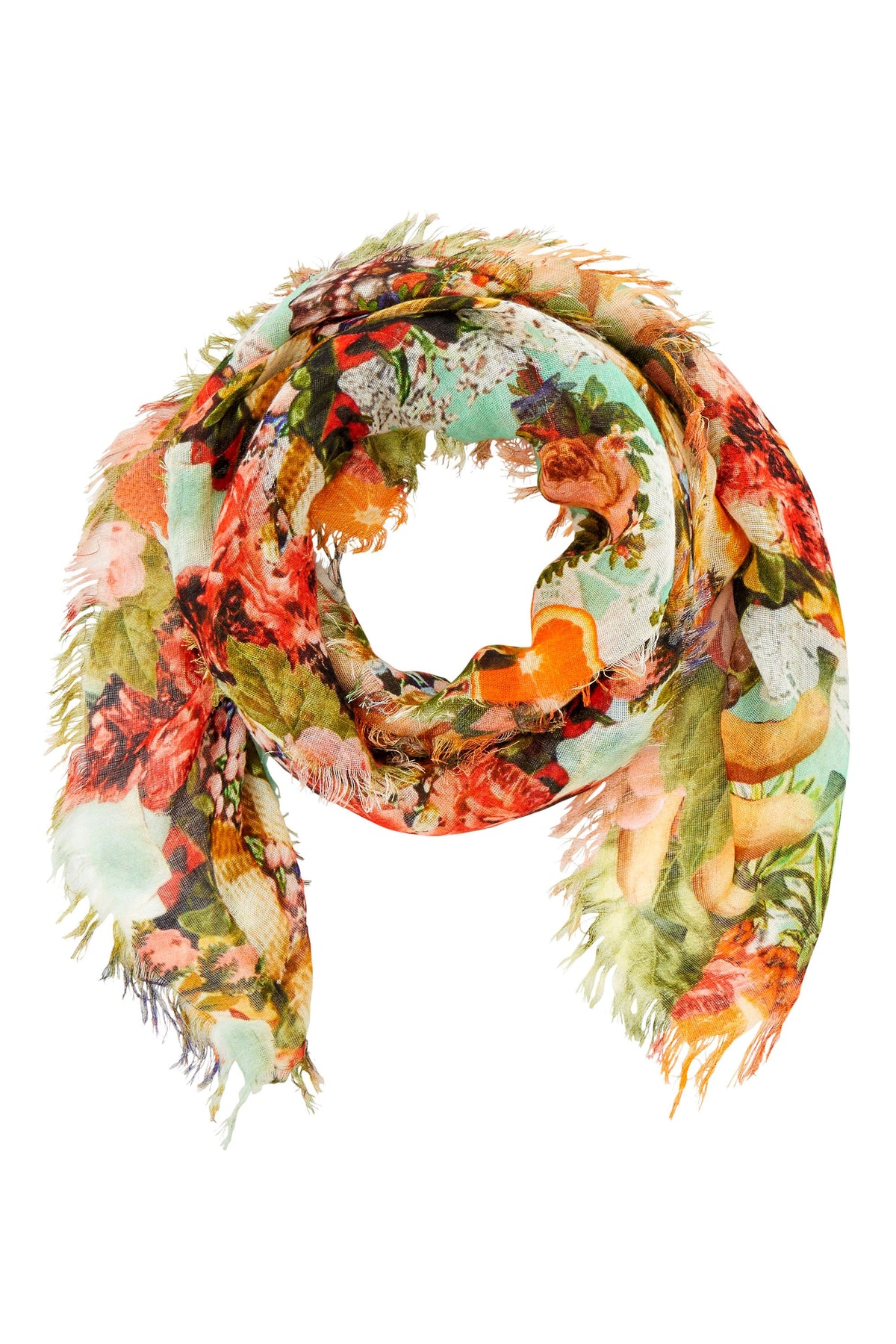 SAMBA SALADA SHEER SCARF W RAW EDGE