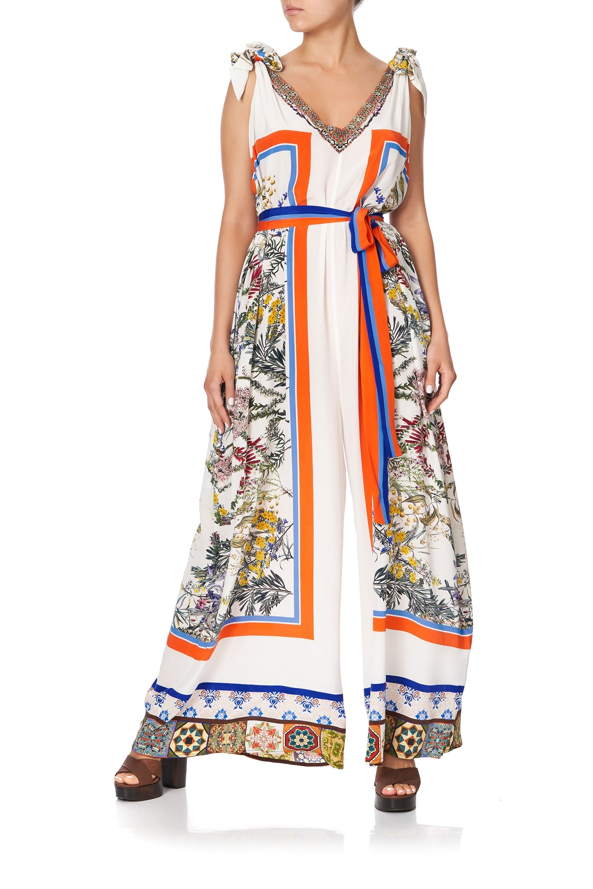 SCARF TIE JUMPSUIT GONE COAST