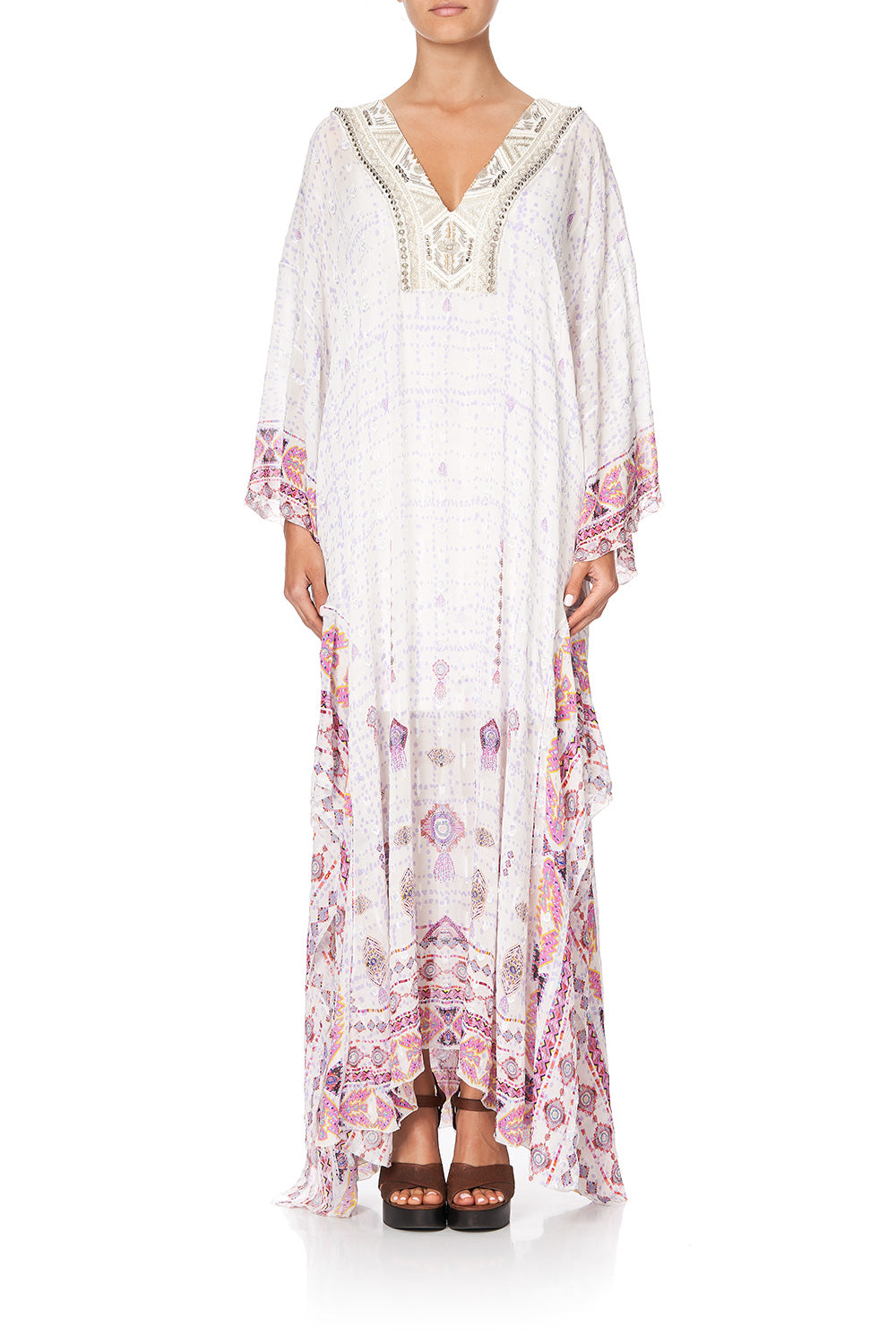 SHEER KAFTAN WITH TIE AND SLIP TANAMI ROAD