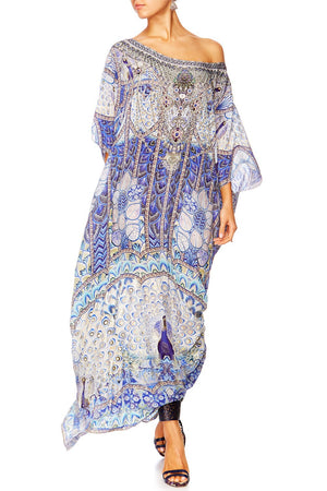 CAMILLA WINGS TO FLY ROUND NECK KAFTAN